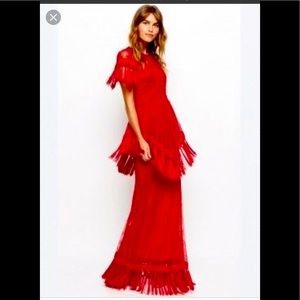 Alice McCall, lady in red gown